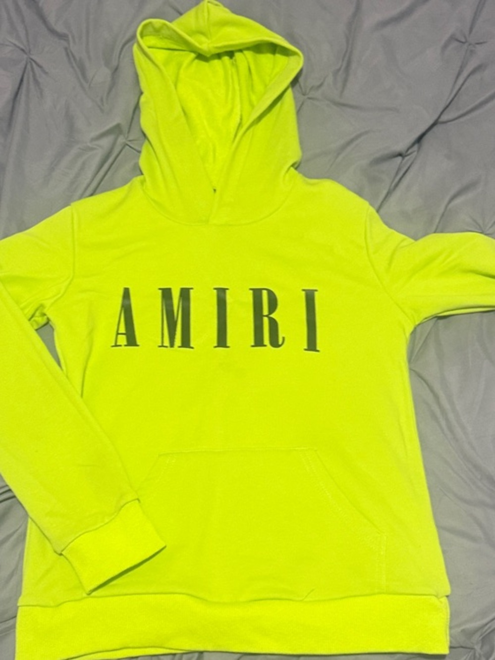 AMIRI Neon Lime Pullover Hoodie